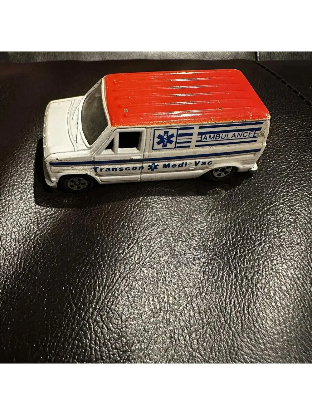 Vintage Ertl Cannonball Run 1981 Ford Van Ambulance Transcon Medi-Vac Rare Old +